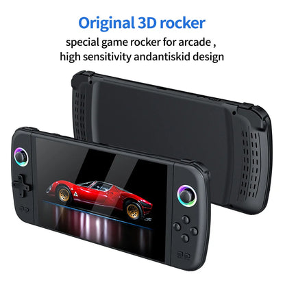 M27 Portable Handheld Game Console 128G, Retro Video Gaming Console with Built-In 30000+ Games 30+ Emulators, 7 Inch IPS Screen