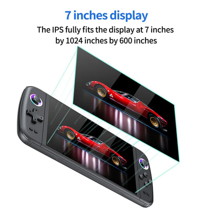 M27 Portable Handheld Game Console 128G, Retro Video Gaming Console with Built-In 30000+ Games 30+ Emulators, 7 Inch IPS Screen